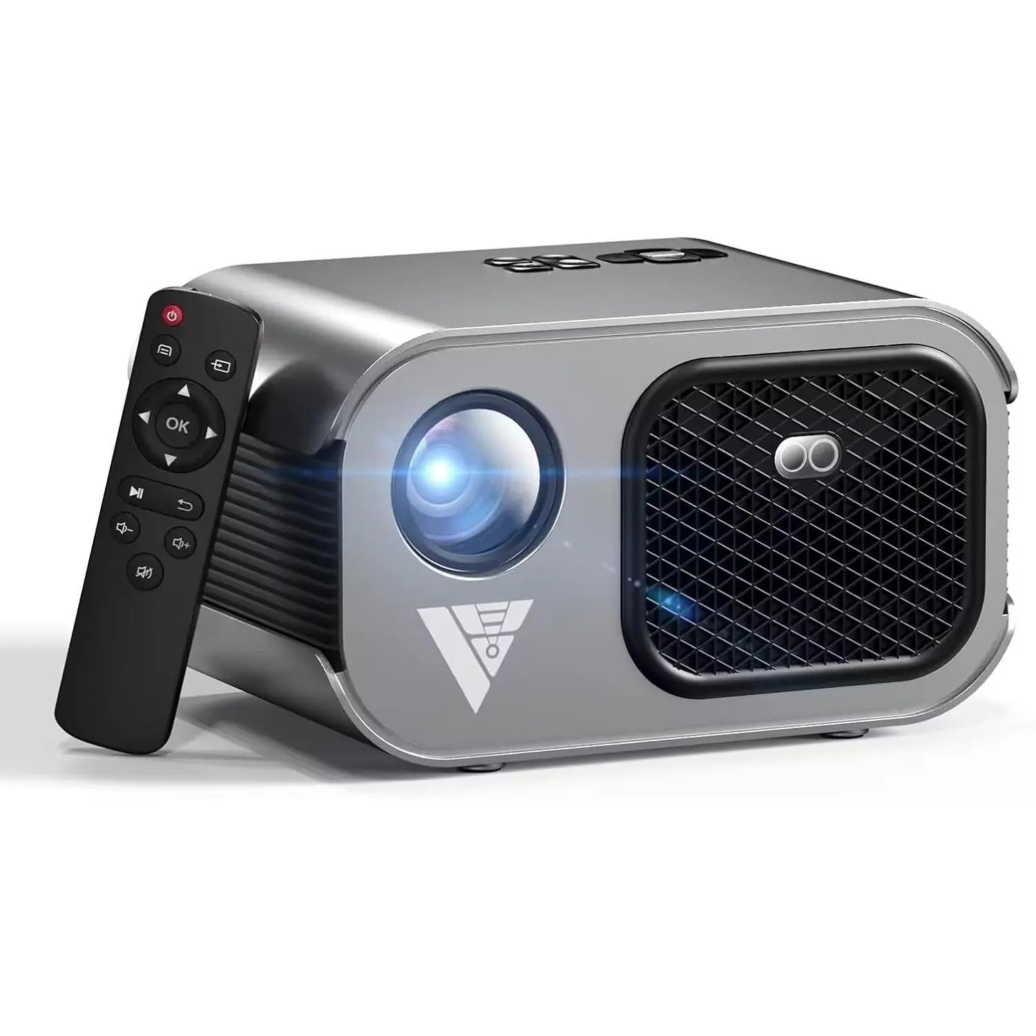 Home Projector with Wifi and Bluetooth, Native 1080P, 4K Support, Portable Indoor Outdoor Smart Projector, Mirror Screen with /Ios/Pc Compatible with Pc/Ps5/Phone/Tv Stick Business Projector 4K Projector with Wi-Fi Projector with HDMI