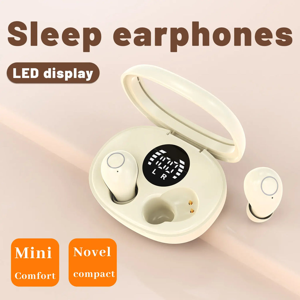 Tiny Invisible Wireless Sleep Earbuds, Bluetooth 5.4 Headphones, Comfortable No Pressure Fit, Perfect for Side Sleepers & Daily Work