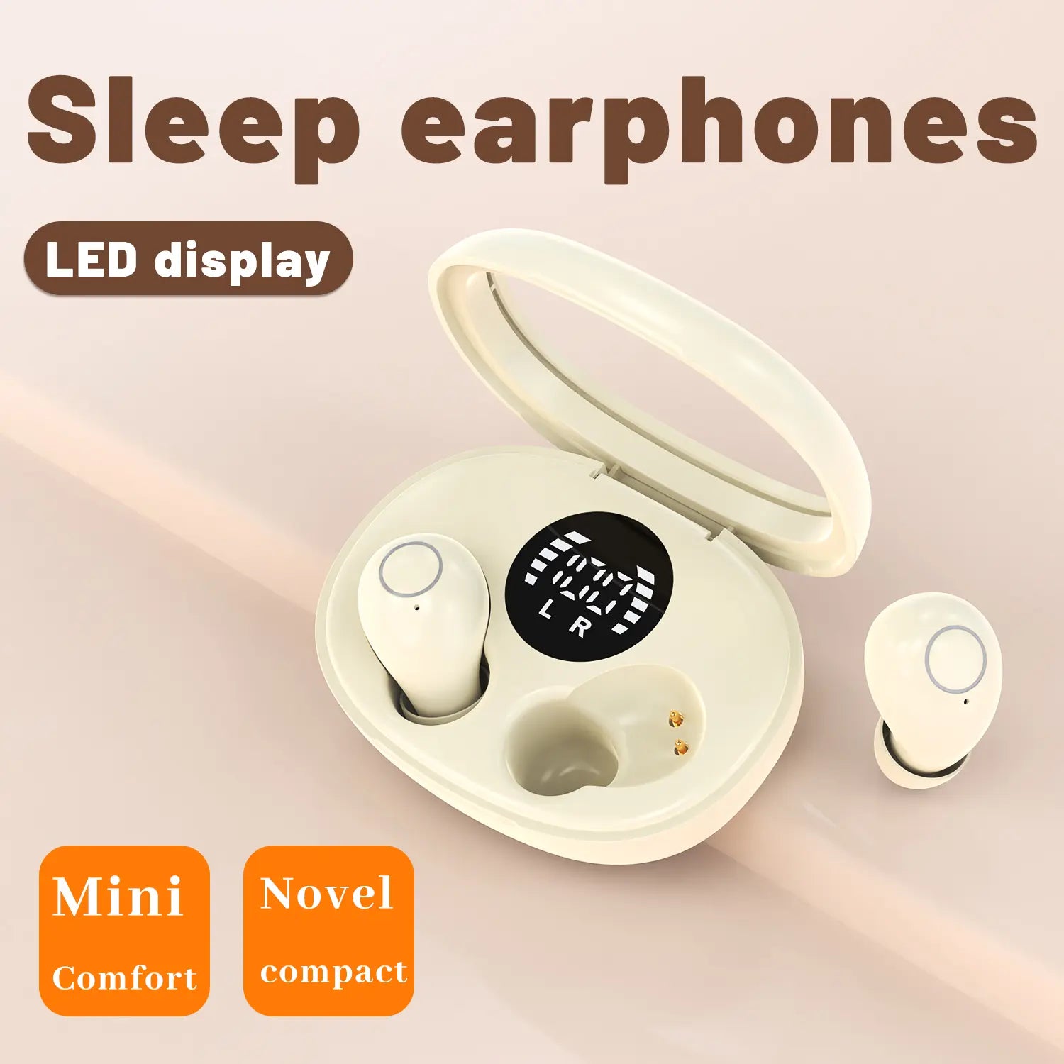 Tiny Invisible Wireless Sleep Earbuds, Bluetooth 5.4 Headphones, Comfortable No Pressure Fit, Perfect for Side Sleepers & Daily Work