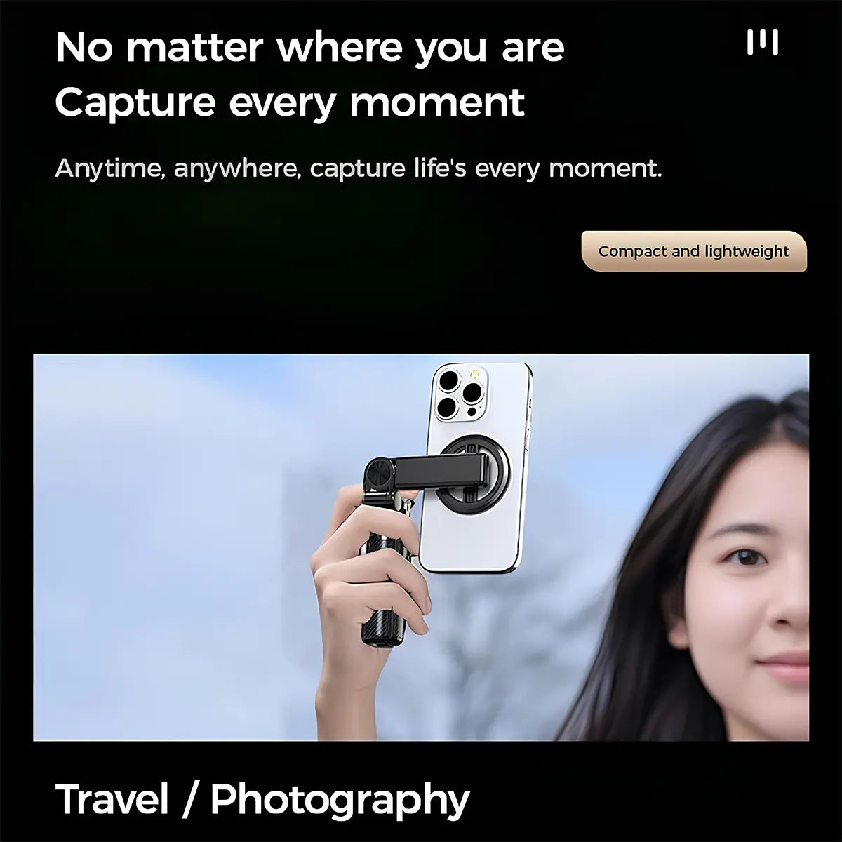 4 in 1 Foldable Selfie Stick with Tripod and Wireless Remote, Portable 360° Rotatable Magnetic Phone Holder for Tiktok, Youtube, Facetime, Living