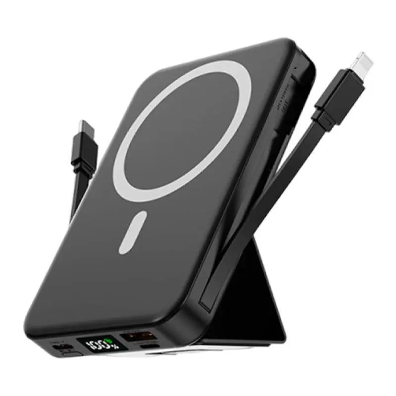 Portable Wireless Fast Charger Power Bank, 10000mAh Capacity with 22.5W PD Quick Charge, USB-C Port, LED Display, Compatible with iPhone Series for Travel Use