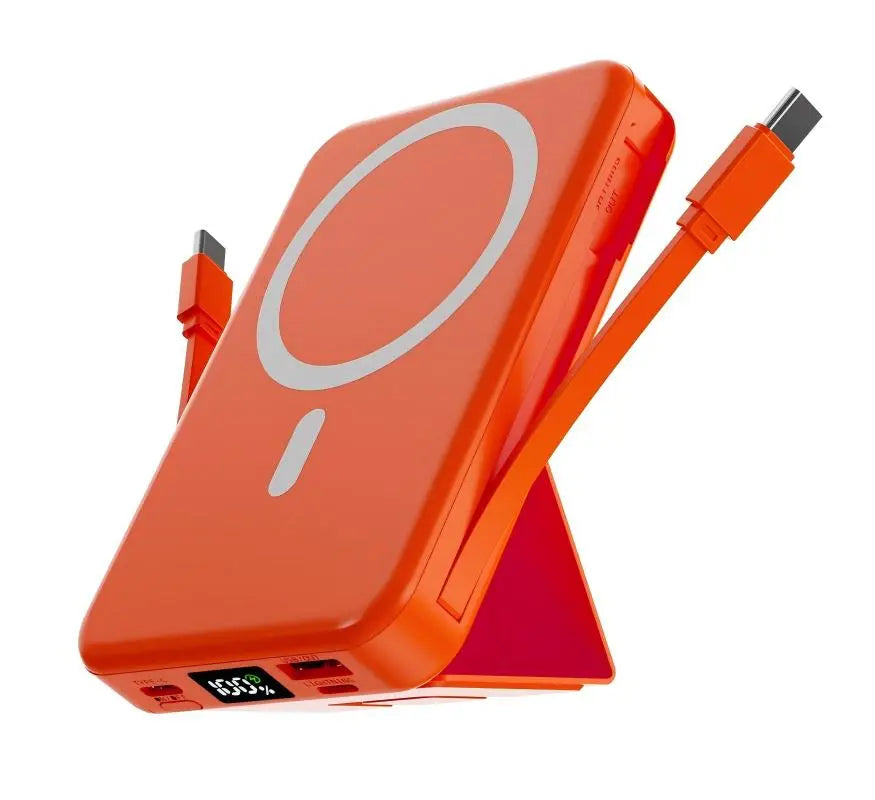 Portable Wireless Fast Charger Power Bank, 10000mAh Capacity with 22.5W PD Quick Charge, USB-C Port, LED Display, Compatible with iPhone Series for Travel Use