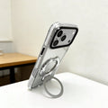 Phone Cases for Iphone 17/16/15/14/13/12 Pro Max plus Clear Magnetic Case with Stand and Finger Ring, Compatible with Magsafe, Shockproof Transparent Hard Plate, Full Body Case, Universal for Boys and Girls