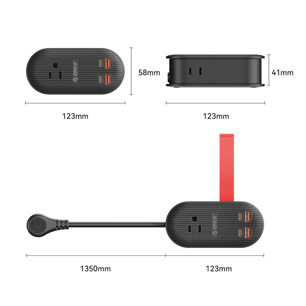 Upgraded 7-In-1 Travel Power Strip - Travel Safe 65W Power Fast Charge, 2 Outlets, 4 USB Ports (2TYPE-C+2USB-A), Compact Multi-Device Charger for Cruise, Mother'S Day Gifts - TK