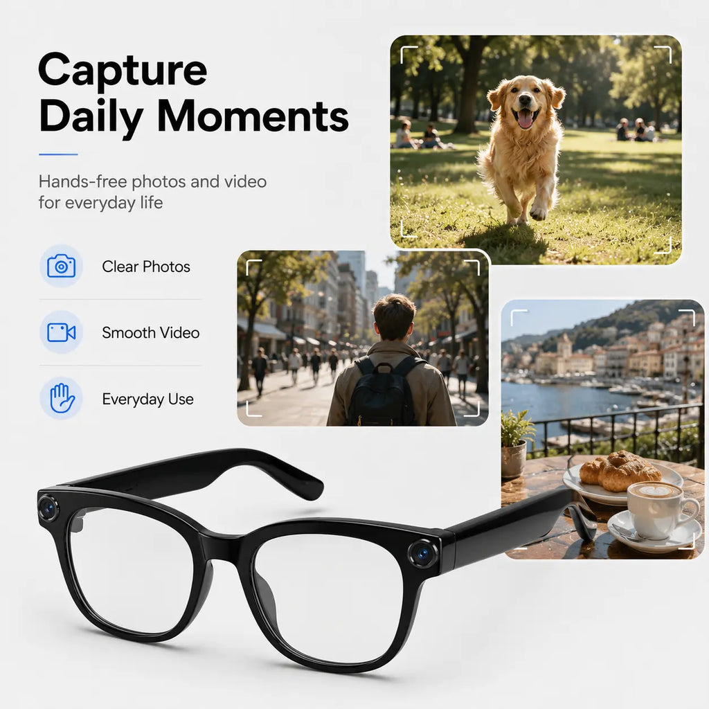 Y-AI Smart Glasses: Advanced Translation, 8MP Camera, Real-Time Recording, Wireless Calling, and Voice Assistant Features