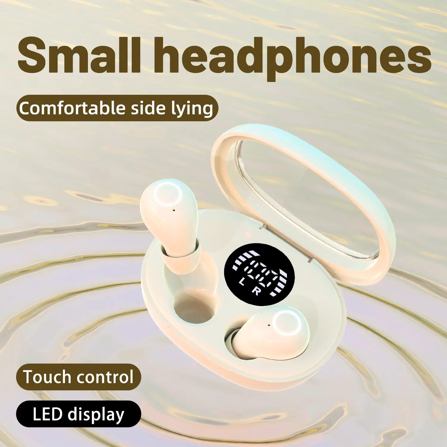 Tiny Invisible Wireless Sleep Earbuds, Bluetooth 5.4 Headphones, Comfortable No Pressure Fit, Perfect for Side Sleepers & Daily Work