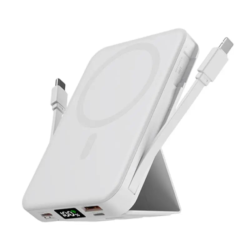Portable Wireless Fast Charger Power Bank, 10000mAh Capacity with 22.5W PD Quick Charge, USB-C Port, LED Display, Compatible with iPhone Series for Travel Use