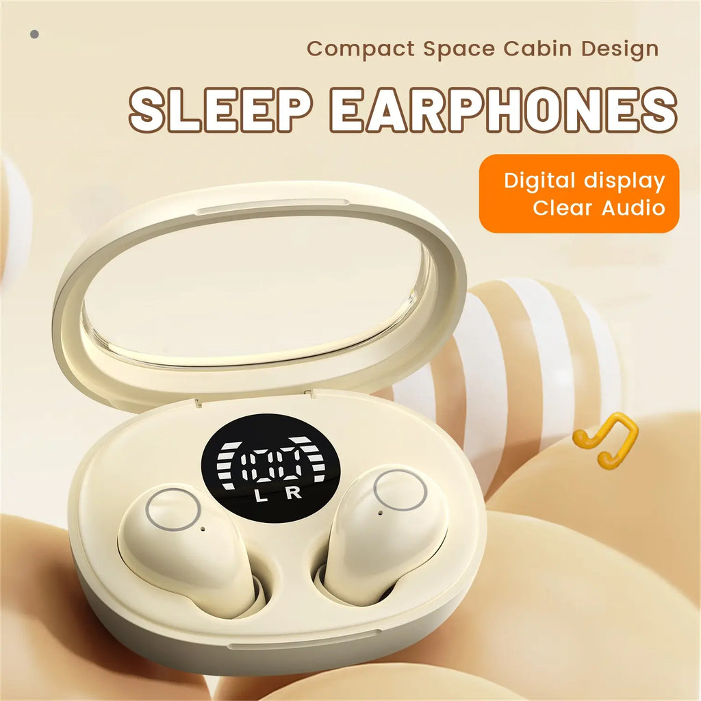 Tiny Invisible Wireless Sleep Earbuds, Bluetooth 5.4 Headphones, Comfortable No Pressure Fit, Perfect for Side Sleepers & Daily Work