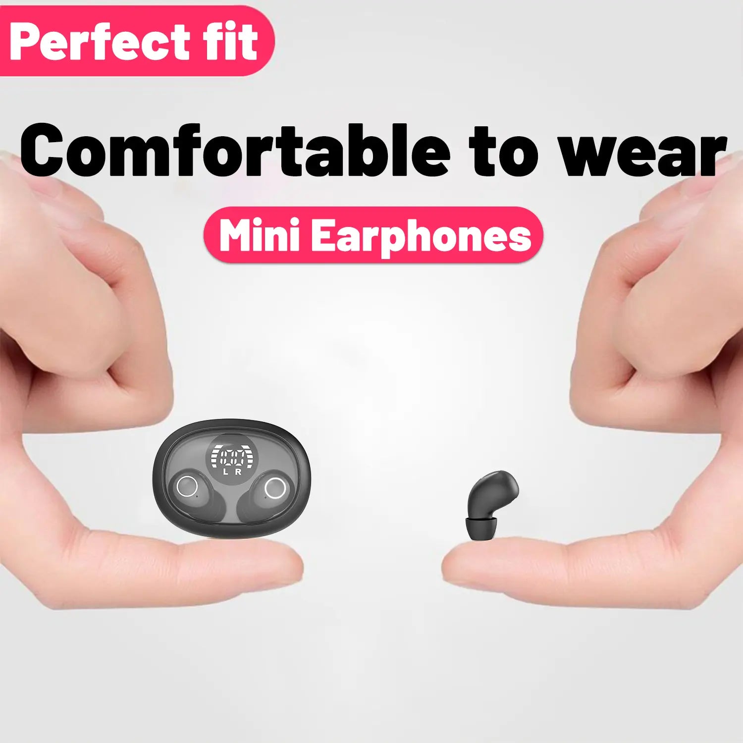 Tiny Invisible Wireless Sleep Earbuds, Bluetooth 5.4 Headphones, Comfortable No Pressure Fit, Perfect for Side Sleepers & Daily Work