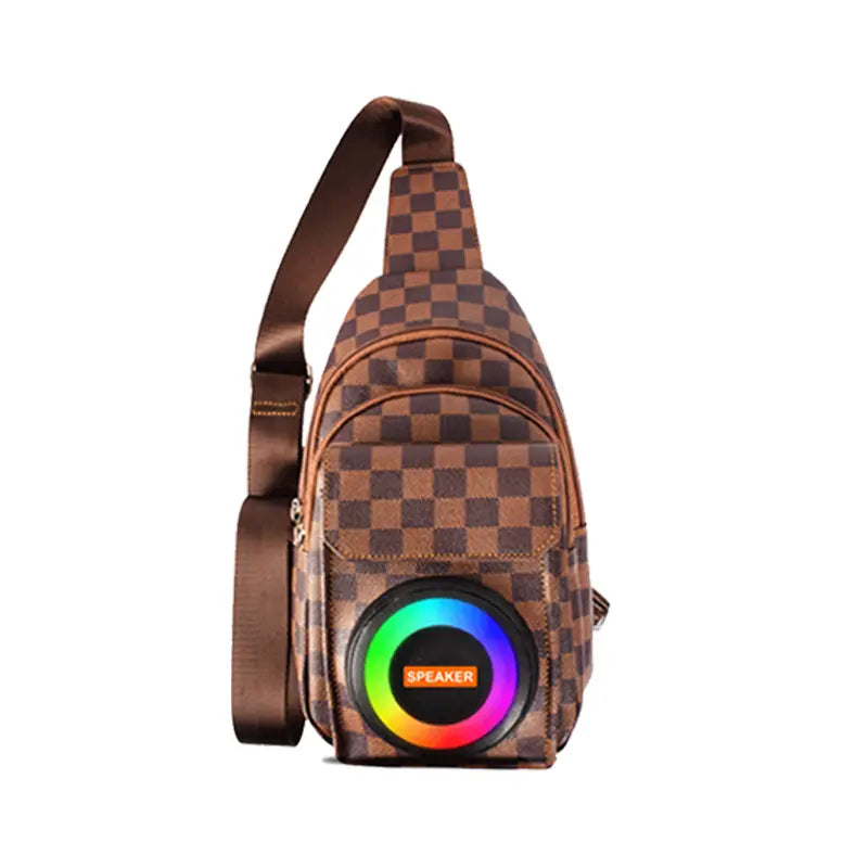 Portable Bluetooth Loudspeaker Backpack - Wireless Outdoor Speaker with Storage Space, Charging Power, FM Player for Camping, Hiking Trips