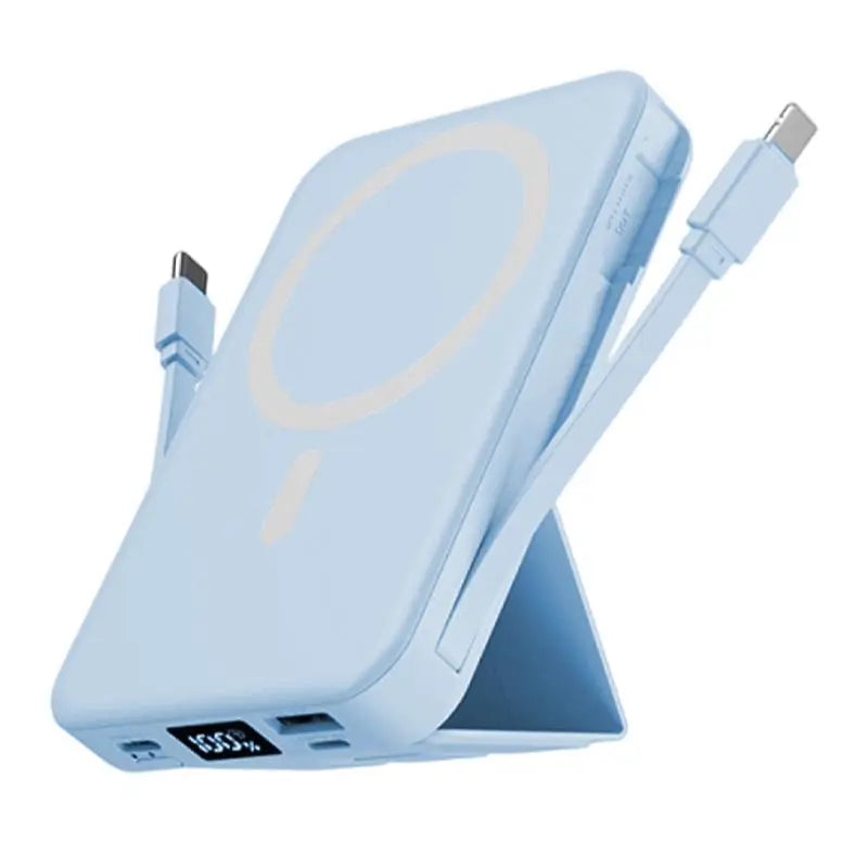 Portable Wireless Fast Charger Power Bank, 10000mAh Capacity with 22.5W PD Quick Charge, USB-C Port, LED Display, Compatible with iPhone Series for Travel Use
